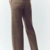 Cashmere High-Waist Northstar Straight Leg Pant - Alpine Cocoa Heather