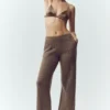 Cashmere High-Waist Northstar Straight Leg Pant - Alpine Cocoa Heather