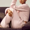 Cashmere High-Waist Northstar Straight Leg Pant - Frosted Pink