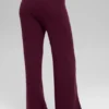 Cashmere High-Waist Plush Waffle Pant - Burgundy