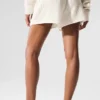 Cashmere High-Waist Plush Waffle Short - Ivory