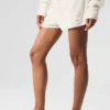 Cashmere High-Waist Plush Waffle Short - Ivory