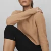 Cashmere Plush Waffle Cropped Long Sleeve - Toasted Almond