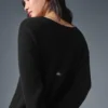 Cashmere Plush Waffle Dress - Black