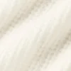 Cashmere Plush Waffle Polo Tee - Ivory