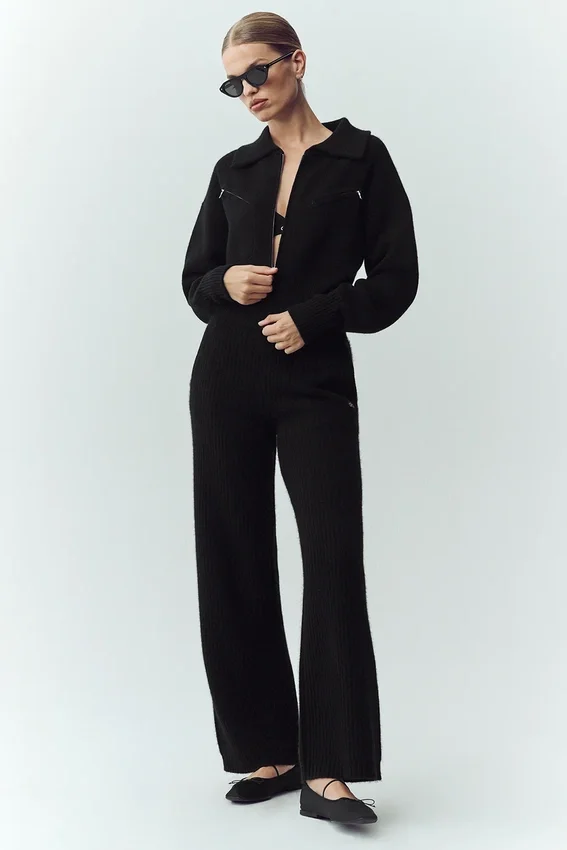 Cashmere Radiate Jacket - Black