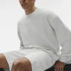 Chill Crew Neck Pullover - White Heather