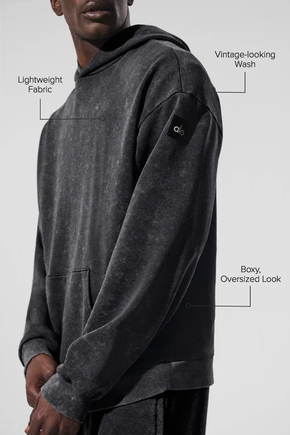 Chill Vintage Wash Hoodie - Black Wash