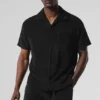 Coastal Terry Button up - Black