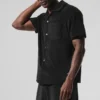 Coastal Terry Button up - Black