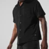 Coastal Terry Button up - Black