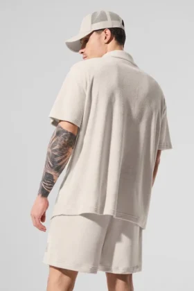 Coastal Terry Button up – Bone