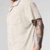 Coastal Terry Button up - Bone