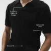Coastline Knit Short Sleeve Polo - Black
