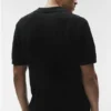 Coastline Knit Short Sleeve Polo - Black