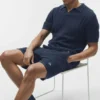 Coastline Knit Short Sleeve Polo - Navy