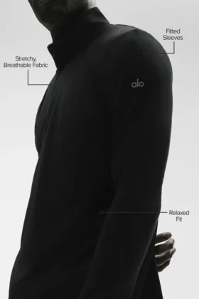Conquer 1/4 Zip Reform Long Sleeve – Black