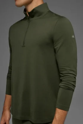 Conquer 1/4 Zip Reform Long Sleeve – Green Olive