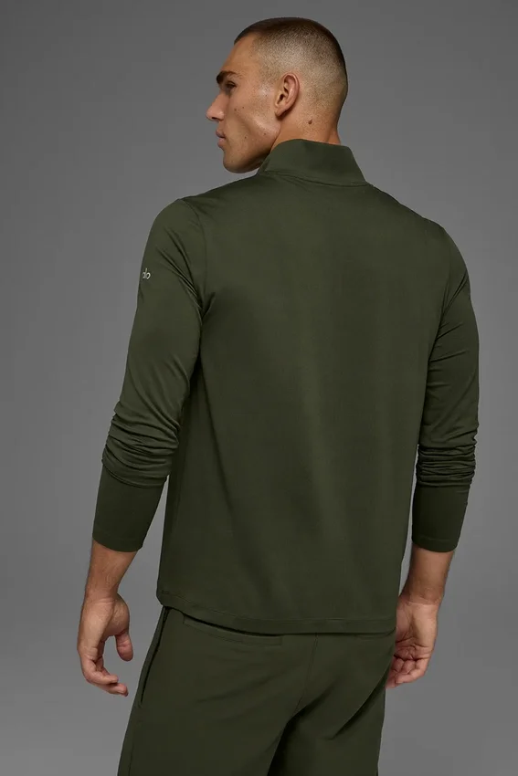 Conquer 1/4 Zip Reform Long Sleeve - Green Olive