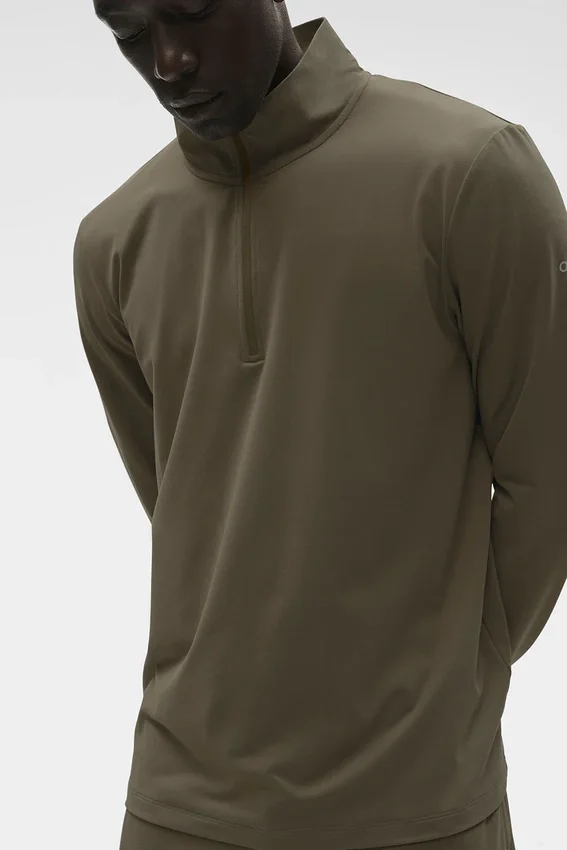 Conquer 1/4 Zip Reform Long Sleeve - Olive Tree