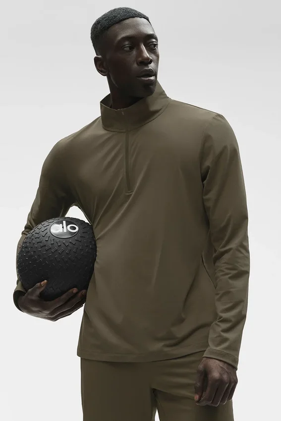 Conquer 1/4 Zip Reform Long Sleeve - Olive Tree