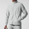 Conquer Max Mock Neck Full Zip - Athletic Heather Grey