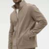 Conquer Max Mock Neck Full Zip - Gravel