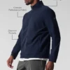 Conquer Max Mock Neck Full Zip - Navy