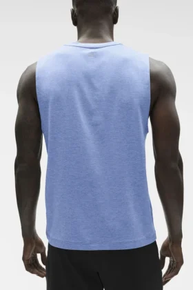 Conquer Muscle Tank – Provence Blue Heather