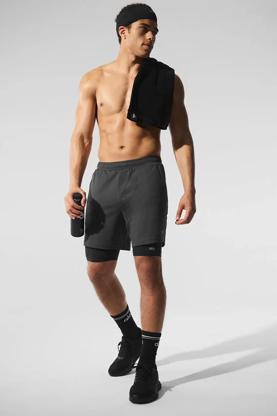 Conquer React 2-in-1 Performance Short - Anthracite/Black