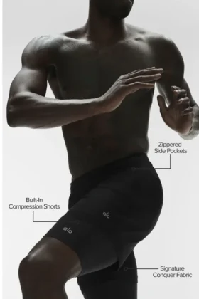 Conquer React 2-in-1 Performance Short – Black/Black