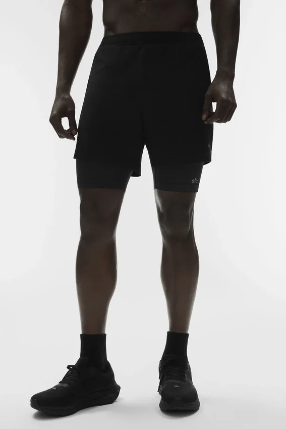 Conquer React 2-in-1 Performance Short - Black/Black
