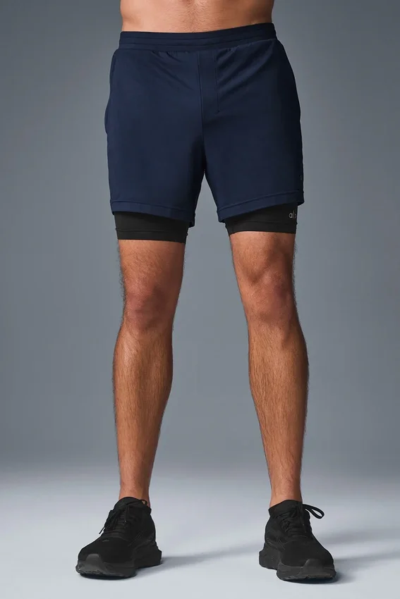 Conquer React 2-in-1 Performance Short - Navy/Black