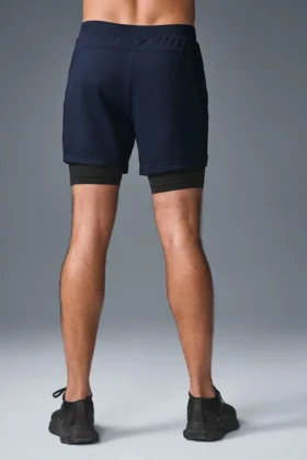 Conquer React 2-in-1 Performance Short – Navy/Black