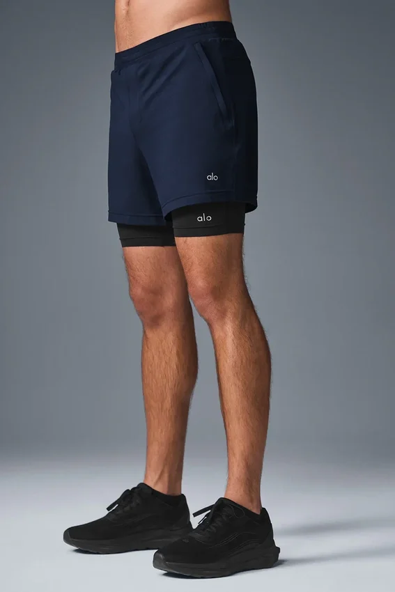 Conquer React 2-in-1 Performance Short - Navy/Black