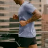 Conquer Reform Crewneck Short Sleeve - Provence Blue Heather