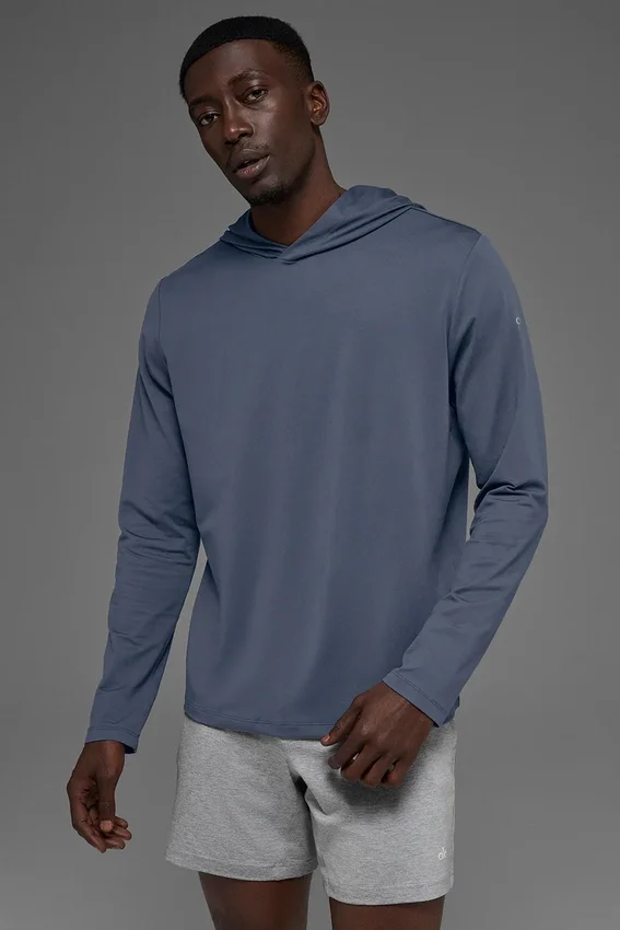 Conquer Reform Long Sleeve with Hood - Bluestone
