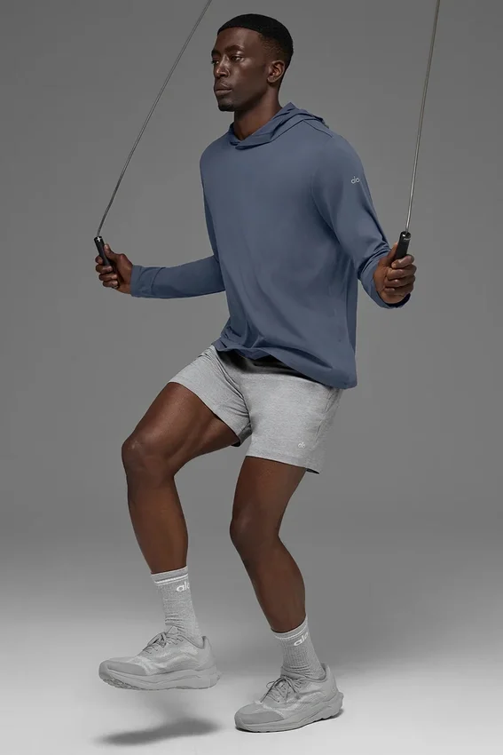 Conquer Reform Long Sleeve with Hood - Bluestone