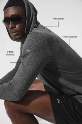 Conquer Reform Long Sleeve with Hood – Dark Heather Grey