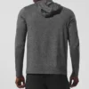 Conquer Reform Long Sleeve with Hood - Dark Heather Grey