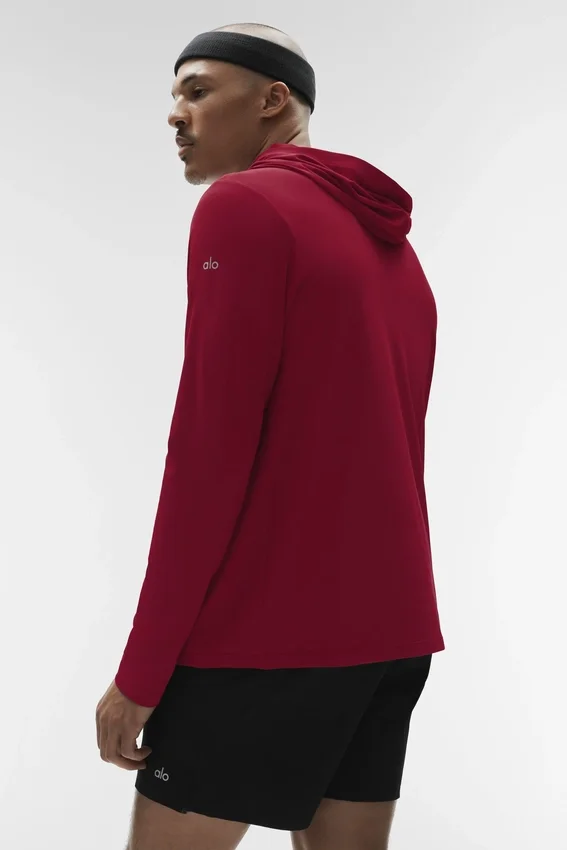 Conquer Reform Long Sleeve with Hood - Garnet