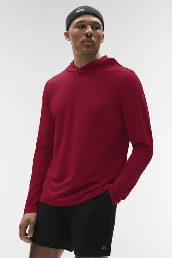Conquer Reform Long Sleeve with Hood - Garnet
