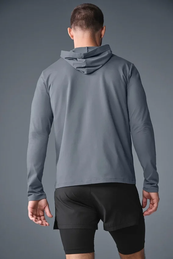 Conquer Reform Long Sleeve with Hood - Steel Grey
