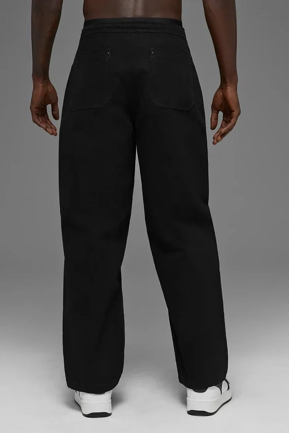 Cotton Canvas Carpenter Pant - Black