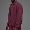 Cotton Canvas Coaches Jacket - Burgundy