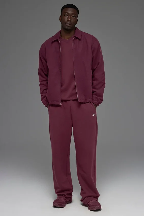 Cotton Canvas Coaches Jacket - Burgundy