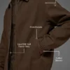 Cotton Canvas Coaches Jacket - Espresso