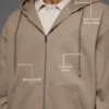 Cotton Canvas Full Zip Hoodie - Gravel