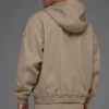 Cotton Canvas Full Zip Hoodie - Gravel
