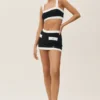 Cotton Cashmere Capri Dream Bra - Black/White